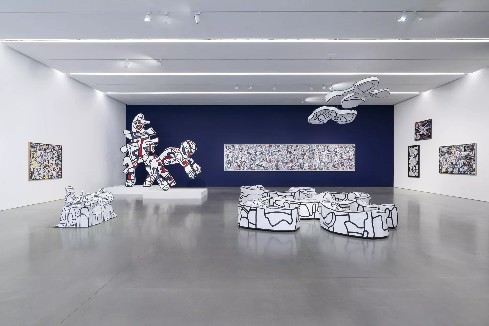 Installation view of The Hourloupe Cycle by Jean Dubuffet
