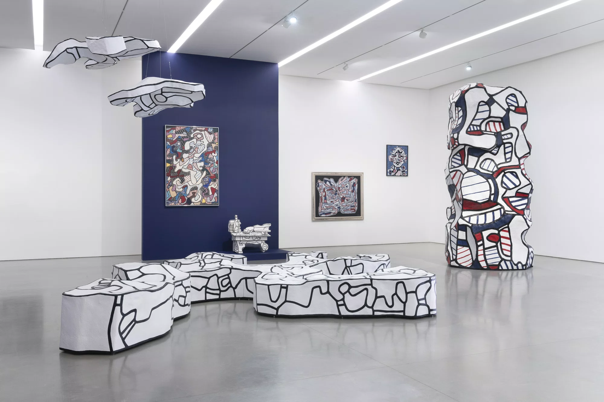 Installation view of The Hourloupe Cycle by Jean Dubuffet