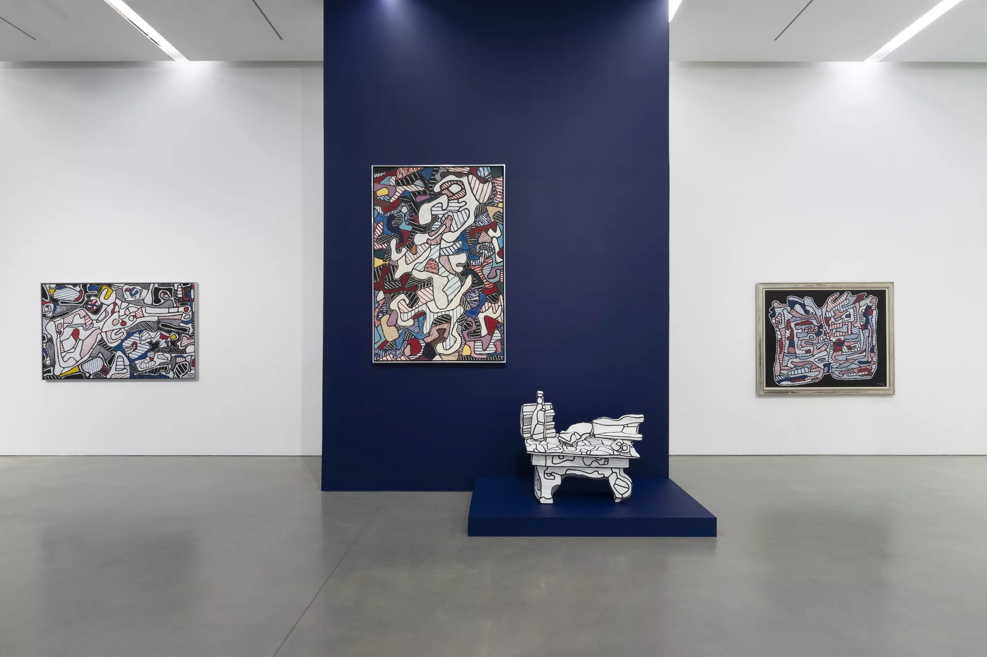 Installation view of The Hourloupe Cycle by Jean Dubuffet