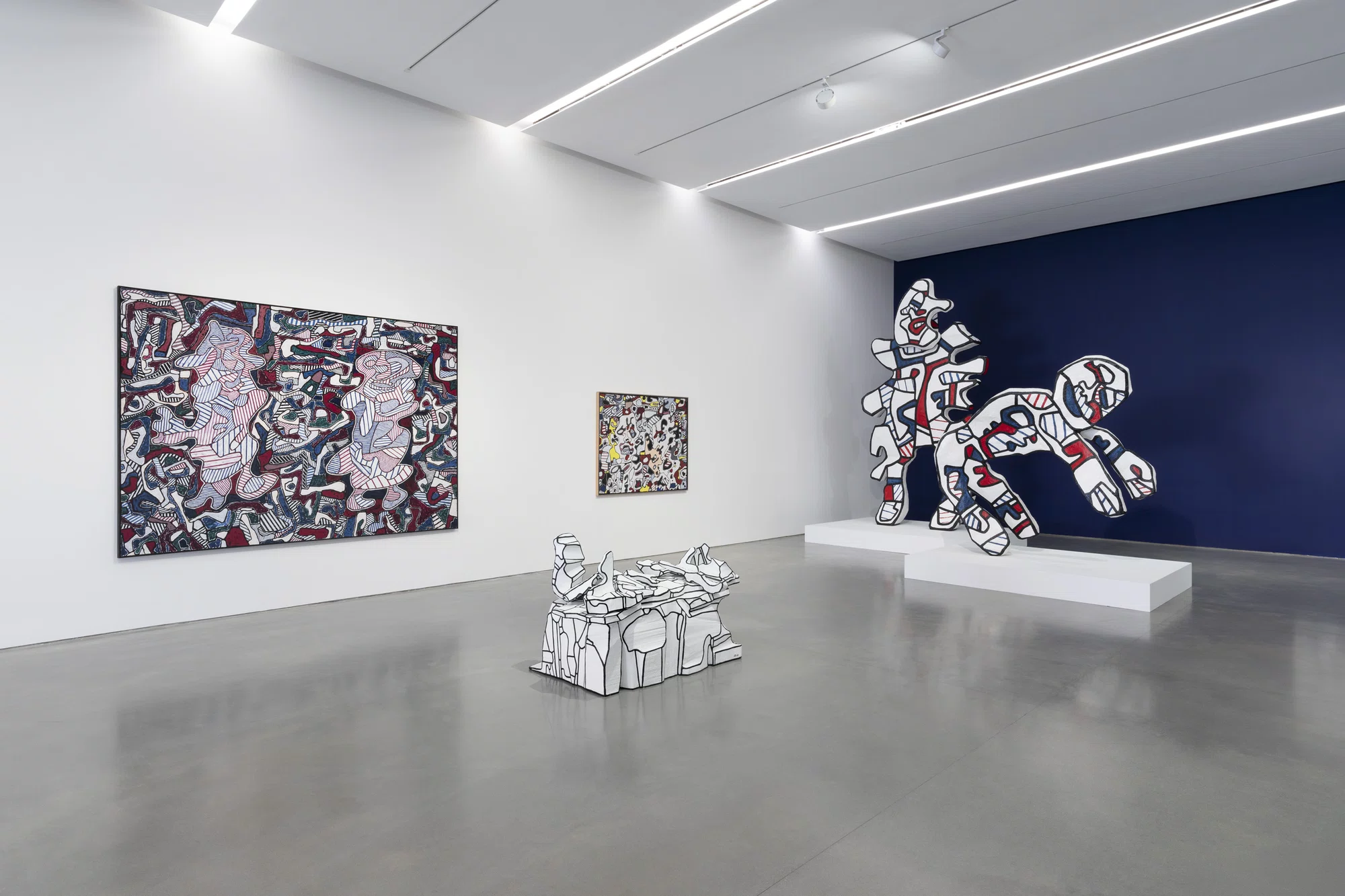 Installation view of The Hourloupe Cycle by Jean Dubuffet