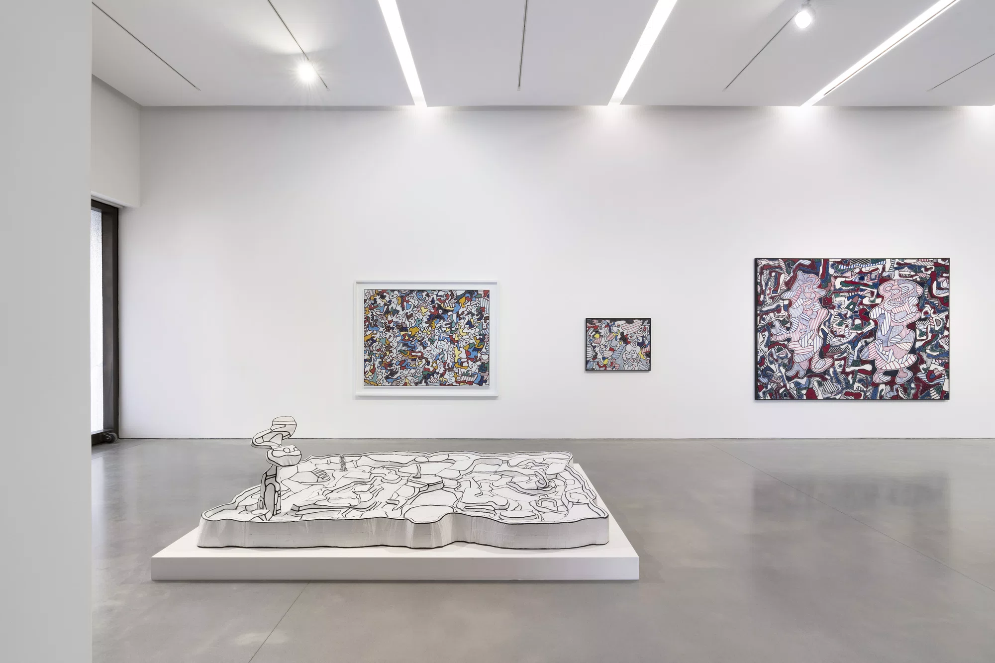 Installation view of The Hourloupe Cycle by Jean Dubuffet