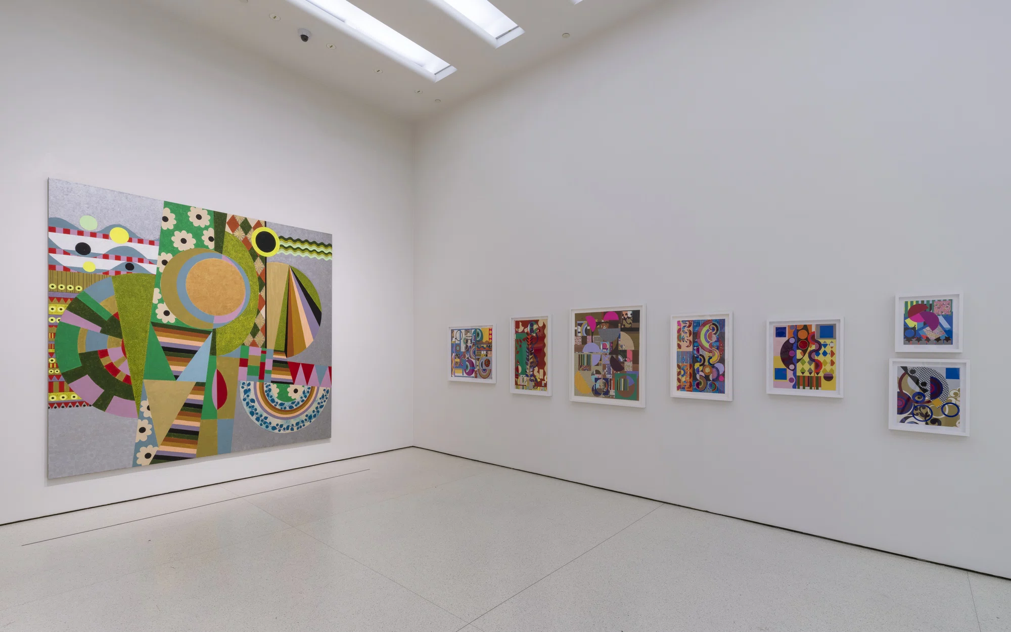 Installation view of Beatriz Milhazes: Rigor and Beauty at the Solomon R. Guggenheim Museum