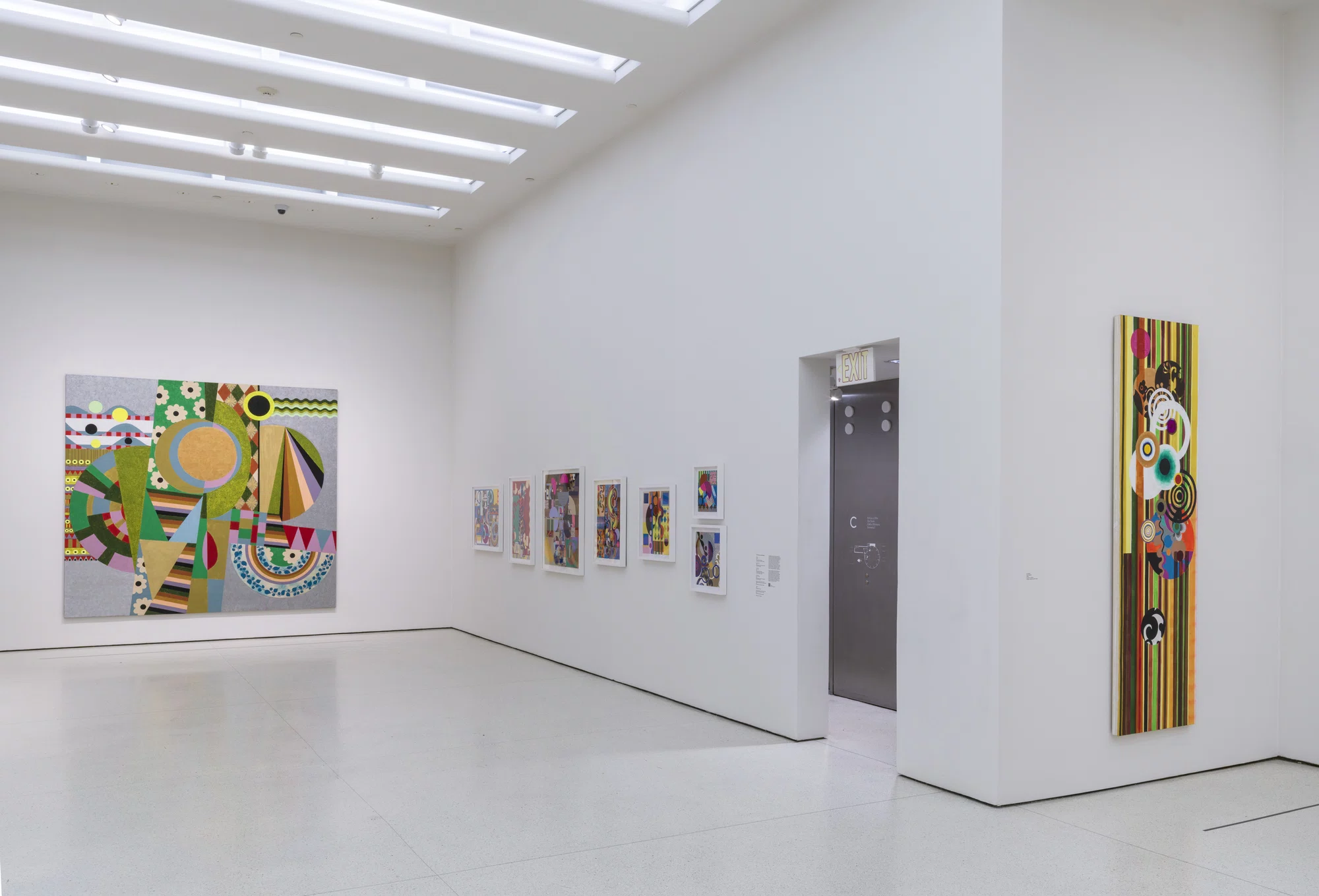 Installation view of Beatriz Milhazes: Rigor and Beauty at the Solomon R. Guggenheim Museum