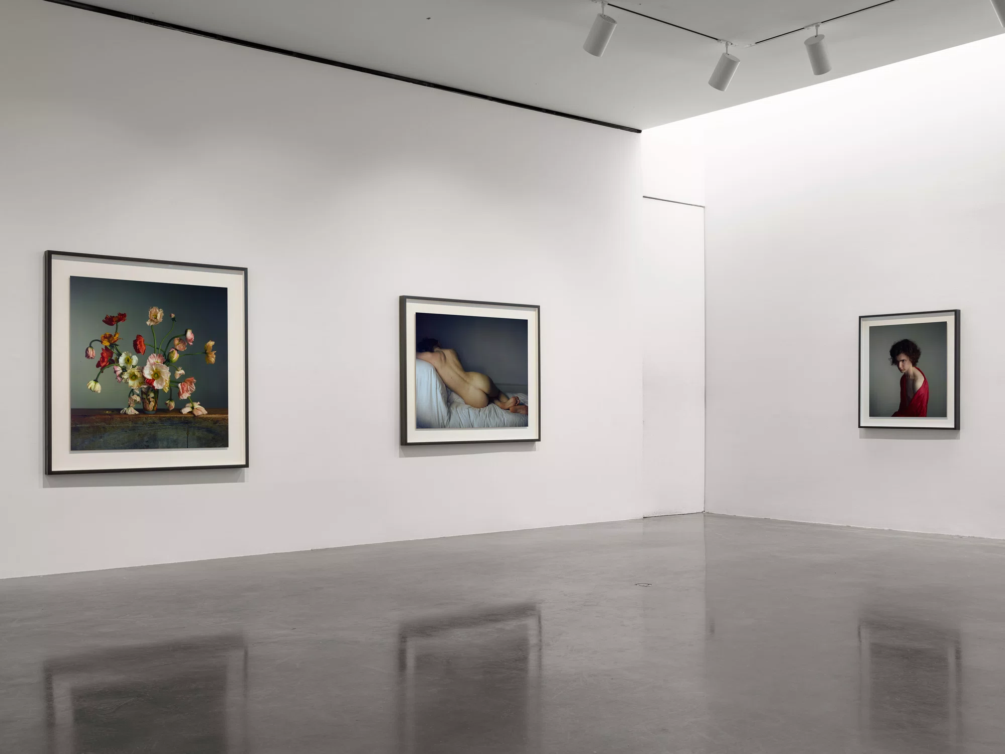 Installation view of A Loathing of Clocks and Mirrors by Richard Learoyd