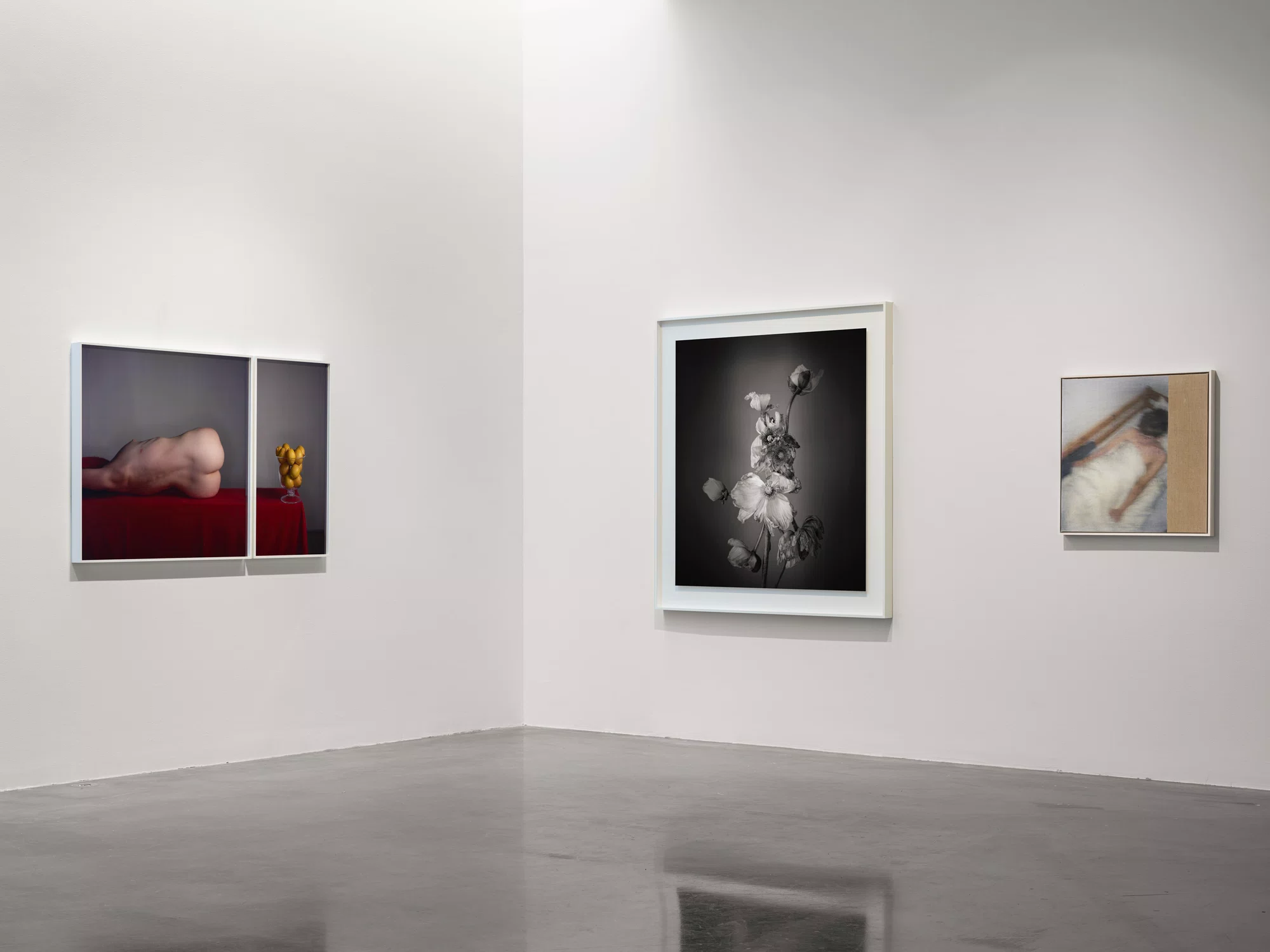 Installation view of A Loathing of Clocks and Mirrors by Richard Learoyd