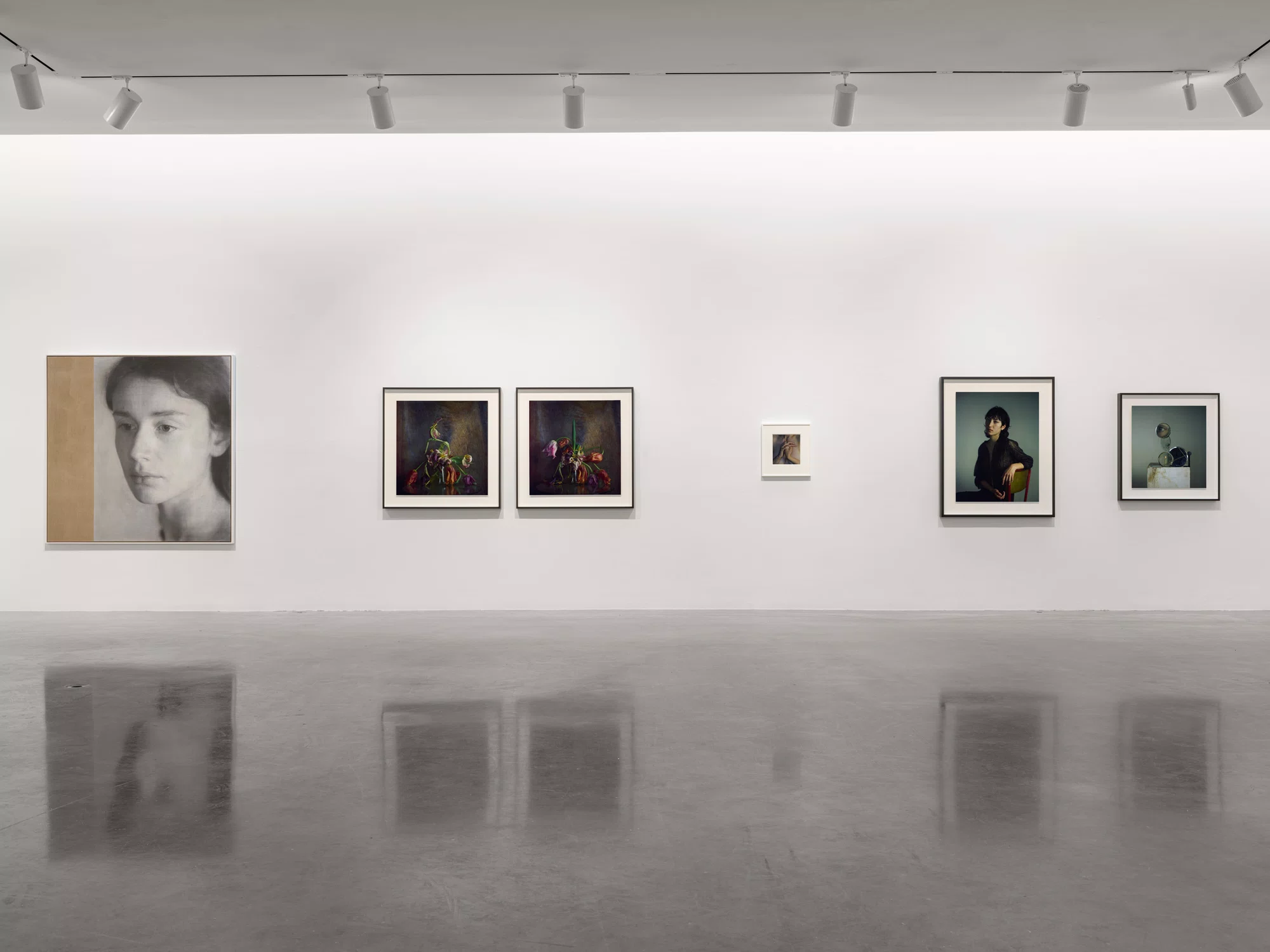 Installation view of A Loathing of Clocks and Mirrors by Richard Learoyd