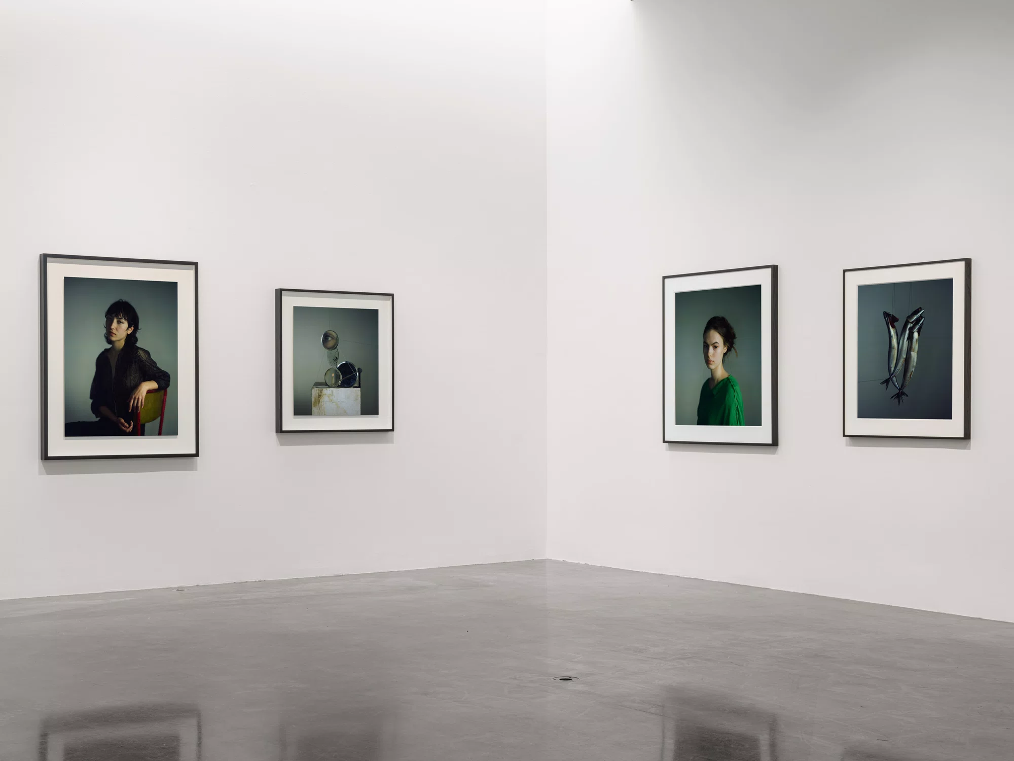 Installation view of A Loathing of Clocks and Mirrors by Richard Learoyd