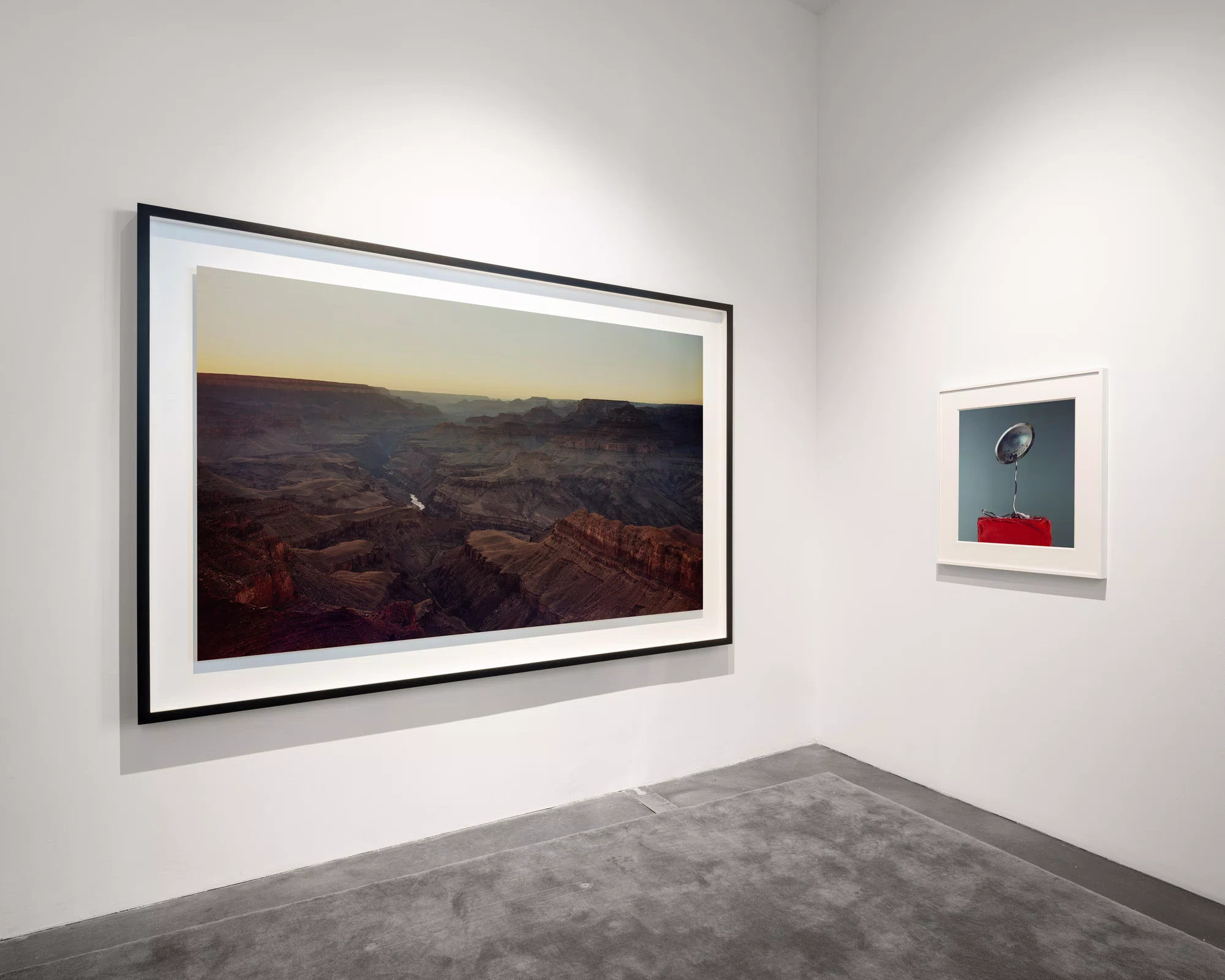 Installation view of A Loathing of Clocks and Mirrors by Richard Learoyd